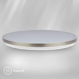 B.K.Licht LED Deckenlampe 1 rund Nickel-matt