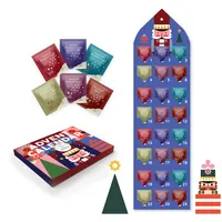 ACORUS Tee Adventskalender 2024 Nussknacker - Weihnachtstee Einzeln Verpackt - Adventskalender Tee Set mit 6 Geschmacksrichtungen - Tee Weihnachtskalender 24 Teebeutel für den Weihnachts-Countdown