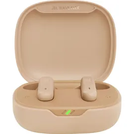 JBL Wave Flex – Kabellose In-Ear Ohrhörer mit IP54 - und IPX2-Wasserdichtigkeit – TalkThru - und AmbientAware-Technologie – 32 Stunden Akkulaufzeit – In Beige