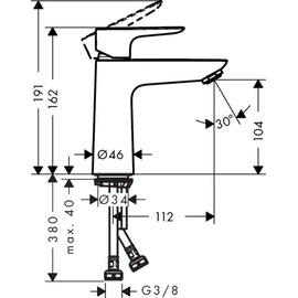 Hansgrohe Talis E 110 Einhandmischer chrom 71711000