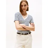 Tommy Hilfiger Slim Fit T-Shirt aus reiner Baumwolle, Weiss, XS