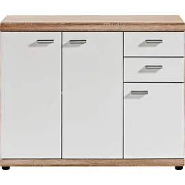 Procontour Sideboard 90 x 74 x 35 cm Eichefarben / Weiß