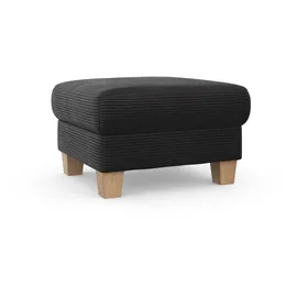 Home Affaire Polsterhocker Summer Cord 77 x 48 x 67 cm Grau