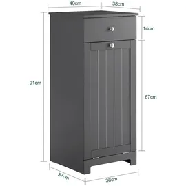 SoBuy Badezimmerschrank, Klara (38 x 40 x 90 cm,