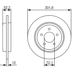 BOSCH 0 986 479 A53 Bremsscheibe