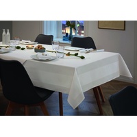 Gastro Tischdecke mit Atlaskante Weiß (15 Größen) - 140 x 280 cm