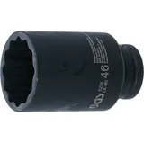 BGS Kraft-Steckschlüssel-Einsatz Zwölfkant, tief Antrieb Innenvierkant 12,5 mm (1/2") SW 46 mm