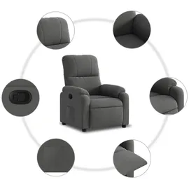 vidaXL Relaxsessel Dunkelgrau Mikrofasergewebe