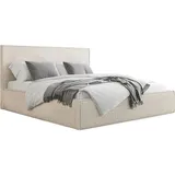 WFL GROUP Polsterbett, Beige, Holz, 140x200 cm, Schlafzimmer, Betten, Polsterbetten