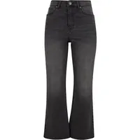 URBAN CLASSICS Cropped Flared Jeans Black Washed 29