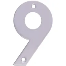 Amig | Edelstahl Nummer 9 für Innen- und Außenschrauben | 100 mm | für Portale, Wände oder Hausfassaden | Silber-Finish