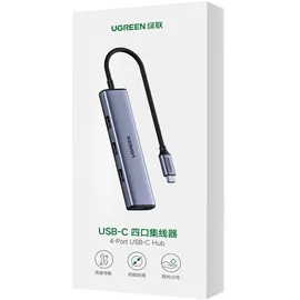 UGREEN 4 Port Usb-c Auf 4x Usb 3.2 Hub-splitter Silber