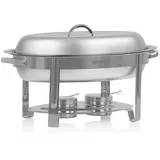 Mahlzeit Edelstahl Chafing Dish oval 5 Liter, Wärmebehälter, Speisenwärmer für Buffet Catering Party | Mahlzeit