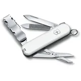 Victorinox Nail Clip 580, Multitool, Maniküre, Pediküre, 8 Funktionen, Kleine Klinge, Nagelfeile, Weiss