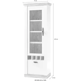 Home Affaire Vitrine Florenz 70 x 37 x 201 cm Weiß