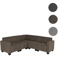 Modular Sofa-System Couch-Garnitur Lyon 5, Stoff/Textil ~ braun