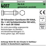 Bufab Sechskantschraube ISO 4017 VG M24x 40 8.8 galv.verz. SB 25 Stück
