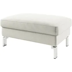 Polsterhocker 3C CANDY "Lecce", silber, B:90cm H:45cm, Hocker, Passend zur Serie Lecce