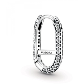 PANDORA ME Pavé Link-Ohrring aus Sterling-Silber mit Cubic Zirkonia, Kompatibel mit PANDORA ME Armbänder, Höhe: 17mm, 299682C01