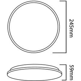 Maclean Brackets Maclean LED-Sensor-Deckenleuchte, Mikrowellensensor 5.8GHz 4000K 12W, 950lm, IP44