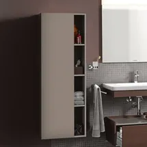 Duravit DuraStyle DS1238 Hochschrank 50 x 24 x 140 cm Basalt Matt Holz, Spanplatte