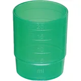 melipul MEHRWEG-Medikamentenbecher stapelbar 25ml, verschiedene Farben  farblos-natur