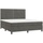 vidaXL Boxspringbett mit Matratze & LED Dunkelgrau 180x200 cm Samt