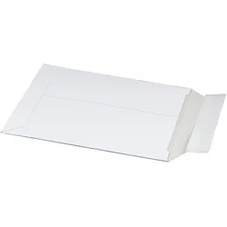 VEPATIM 100x Vollpappe-Versandtasche 167x240mm stabile Vollpappe Selbstklebeverschluss A5 weiß
