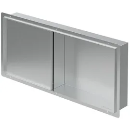 luxebath Wandnische Dusche Edelstahl Silber 25,5x55,5 cm