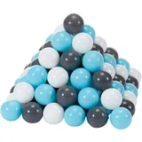 Knorrtoys 100 Bällebadbälle creme/grau/blue