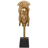 BigBuy Dekorative Figur 14,5 x 10,5 x 50 cm schwarz gold afrikanisch