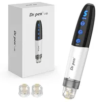 Dr. Pen Q1S Microneedling Pen, Original Wireless Microneedling Kit mit Rot & Blau Licht, 5 Geschwindigkeiten & 3 EMS Stufen, für Gesicht Kopfhaut Körper Bart, Zuhause Profi Anwendung – 2 Patronen