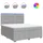 vidaXL Boxspringbett 180 x 200 cm Hellgrau