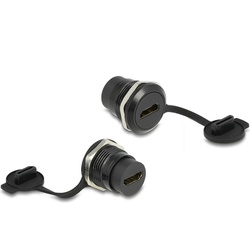 Delock HDMI-A Einbaubuchse mit Staubschutzkappe (0.02 m), Video Kabel