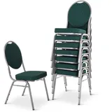 MACOShopde by MACO Möbel Raburg Stapelstuhl 8er Set David - stabil bis 150 kg in GRÜN, Gewerbequalität + stapelbar für: Konferenz, Seminar, Wartezimmer, Bankett, Behörde, Schule/Uni & Gastro/Hotel
