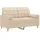 vidaXL 2-Sitzer-Sofa mit Zierkissen Creme 120 cm Stoff