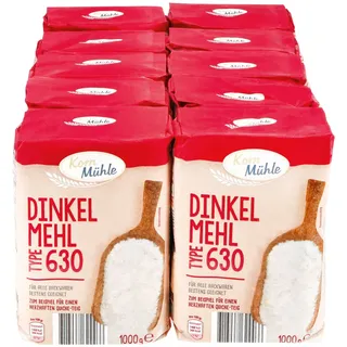 Kornmühle Dinkelmehl T630 1 kg, 10er Pack