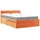 vidaXL Bett mit Schubladen und Matratze Wachsbraun 120x200 Massivholz