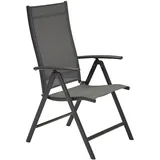 LC Garden Garvio Klappsessel 2 St. 7-fach verstellbar 60 x 70 x 110 cm anthrazit