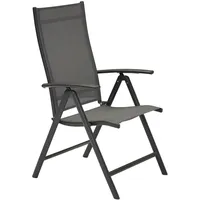 LC Garden Garvio Klappsessel 2 St. 7-fach verstellbar 60 x 70 x 110 cm anthrazit