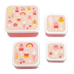 A little Lovely Company Lunchbox - Eiscreme (4er Set)