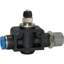 Riegler Drosselrückschlagventil »Blaue Serie«, gerade, R 3/8 außen Ø10mm