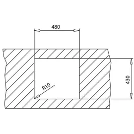 Teka Flexlinea RS15 45.40 Becken mittig edelstahl (115000013)