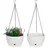 Relaxdays Blumenampel 67 x 28,5 cm Weiß