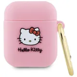 HELLO KITTY Hka23dkhsp AirPods 1/2 Hülle, Rosa/rosa Silikon, 3d-katzenkopf