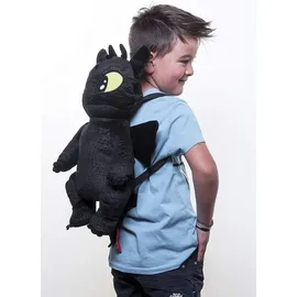 Joy Toy Drachenzähmen leicht gemacht - Plüsch-Rucksack, Toothless - Schwarz