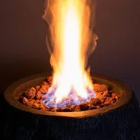 Blumfeldt Andros Gas-Feuerstelle, Feuerschale, Heizstrahler - Feuerstellen 40.000BTU/13kW Feuerstelle mit, Edelstahlbrenner, Heizstrahler