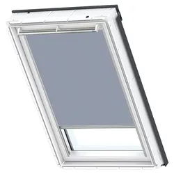 VELUX Sichtschutzrollo Uni Blau 9050, 304, GGU,Haltekrallen,Manuell,VELUX