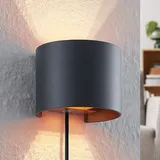 ARCCHIO Wandleuchte, Wandlampe Innen Zuzana Round Black 9628200