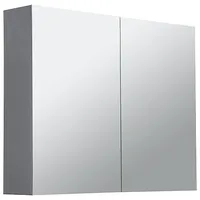 Evenes Spiegelschrank Blanda Alu-Optik, 2 Türen, 800 x 650